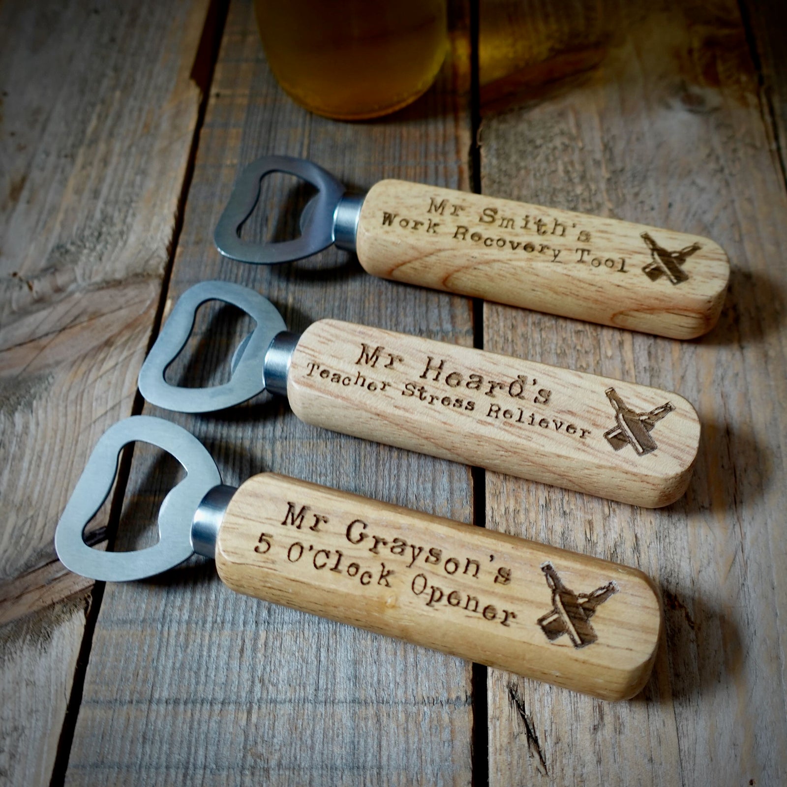 Personalised Laser Engraved Teacher Bottle Opener