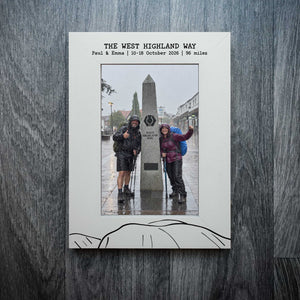 Personalised West Highland Way Laser Engraved Frame | 3 Frame Options