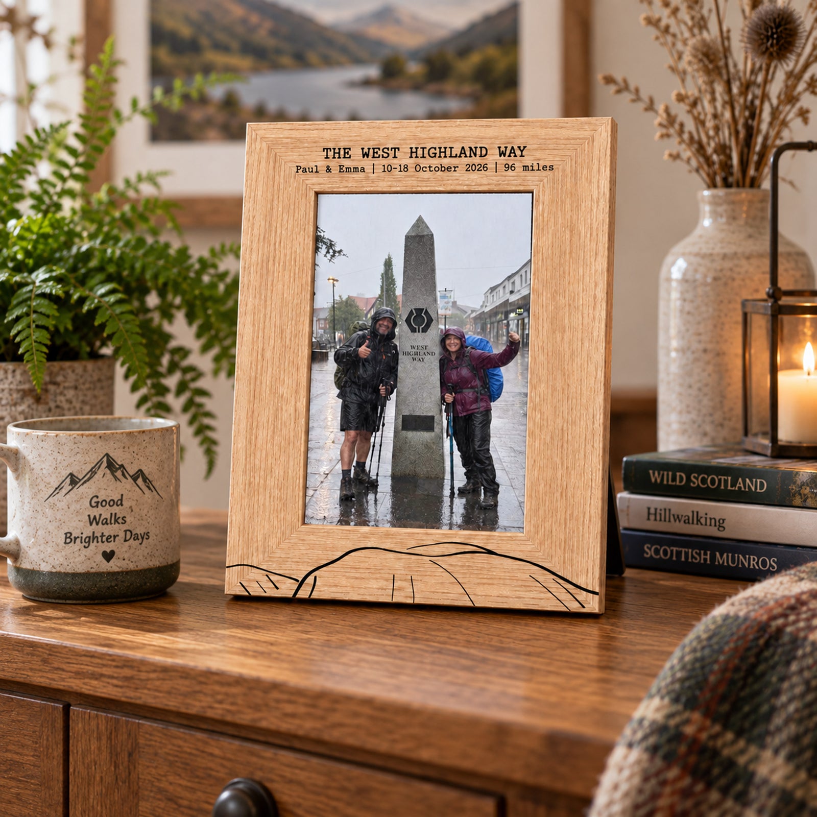 Personalised West Highland Way Laser Engraved Frame | 3 Frame Options