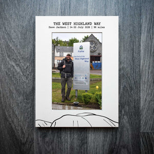 Personalised West Highland Way Laser Engraved Frame | 3 Frame Options