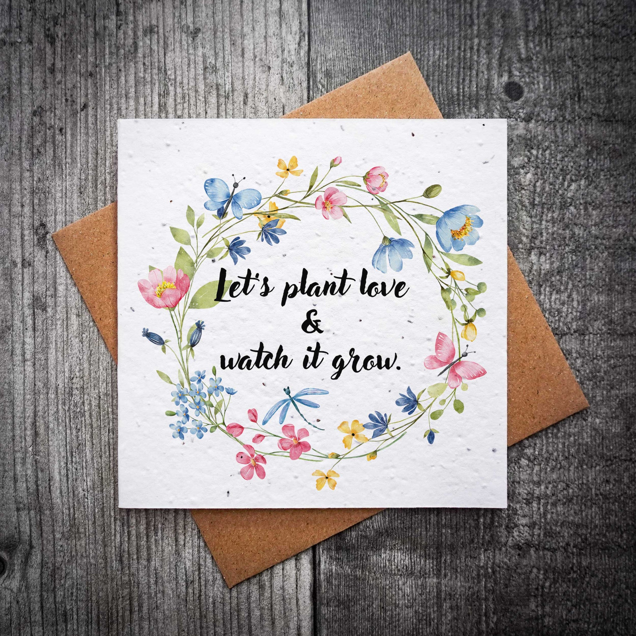 plant a seed and watch it grow Let's Plant Love And Watch It Grow | Plantable Seed Valentine's Card