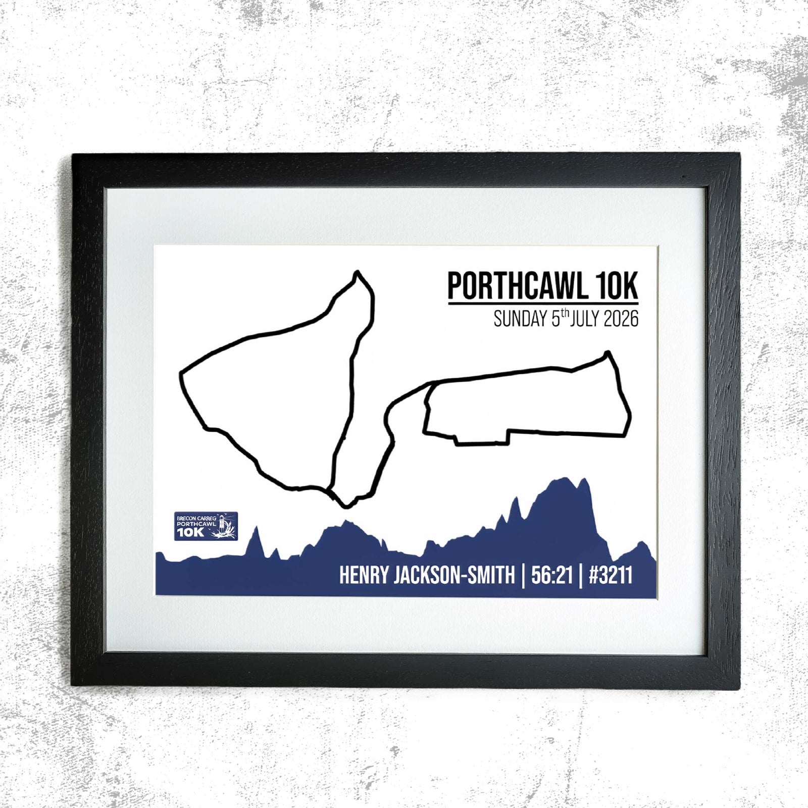Official Personalised Porthcawl 10K GPS Route Print