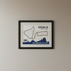 Official Personalised Porthcawl 10K GPS Route Print