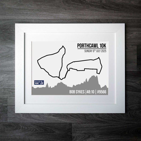 Official Personalised Porthcawl 10k GPS Route Print | Route Print ...