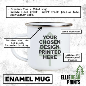 Life Is Better In The Mountains Enamel Camping Mug