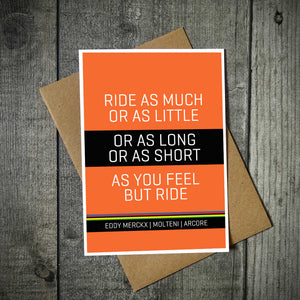 Race Edition But Ride - Eddy Merckx - Cycling Card