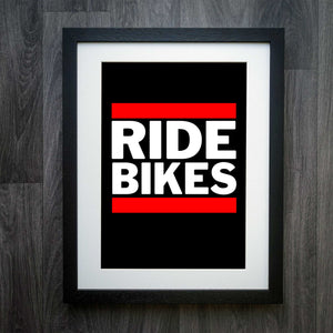 Ride Bikes DMC Style Cycling Print - Perfect Cycling Enthusiast Gift