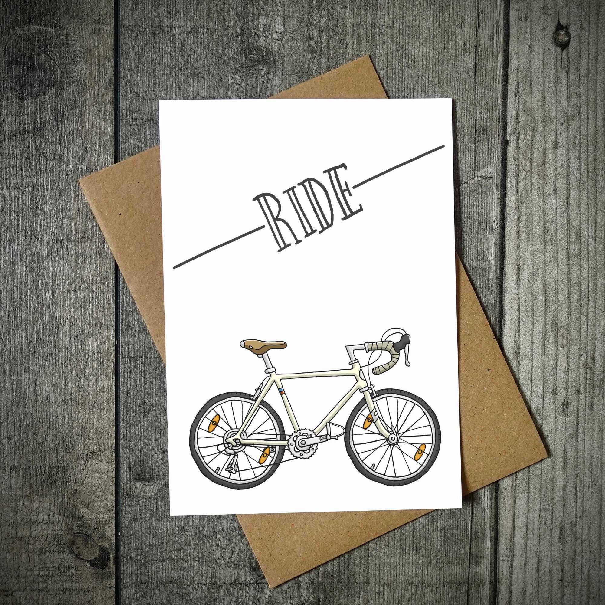 Ride Road Bike Cycling Card