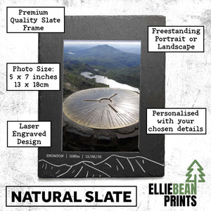 Personalised Ben Nevis Summit Laser Engraved Slate Frame