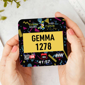 Official Cardiff 10K Personalised Race Bib Coasters
