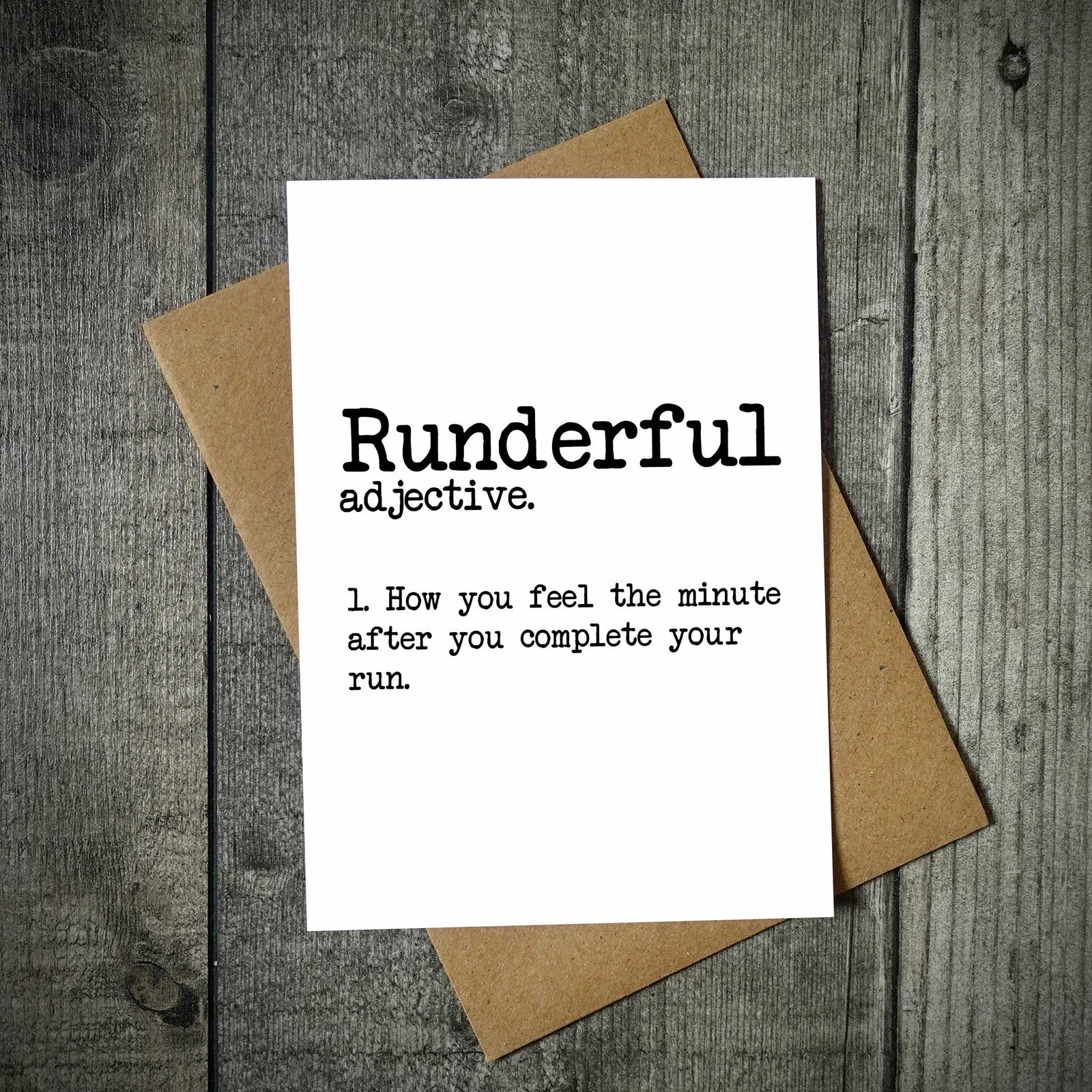 Runderful Dictionary Running Card