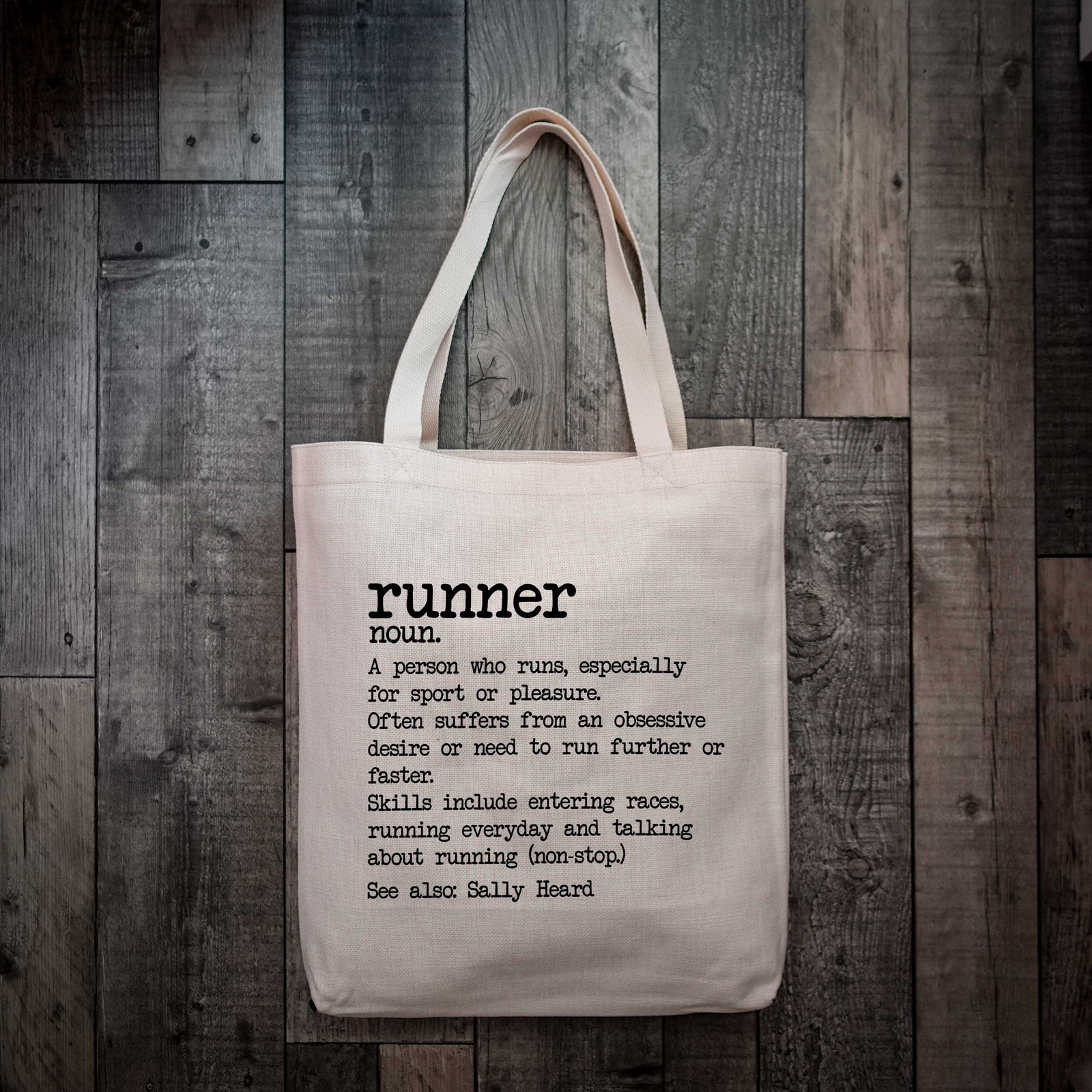 Personalised Runner Definition Tote Bag – Custom Name, Perfect for Runners