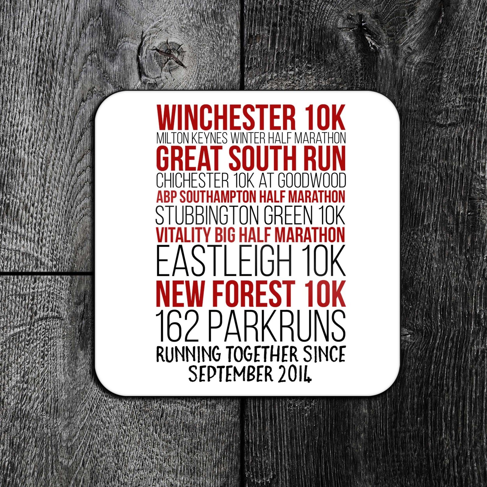 Running Together Since... Events/Marathons/Races Coaster
