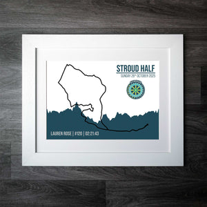Official Personalised Stroud Half Marathon Route Print 2025