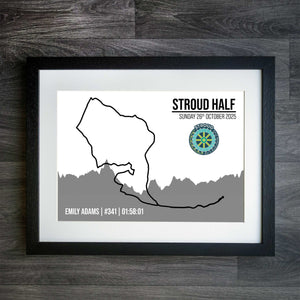 Official Personalised Stroud Half Marathon Route Print 2025