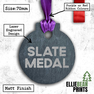 I Climbed Snowdon Laser Engraved Slate Medal | Yr Wyddfa Medal