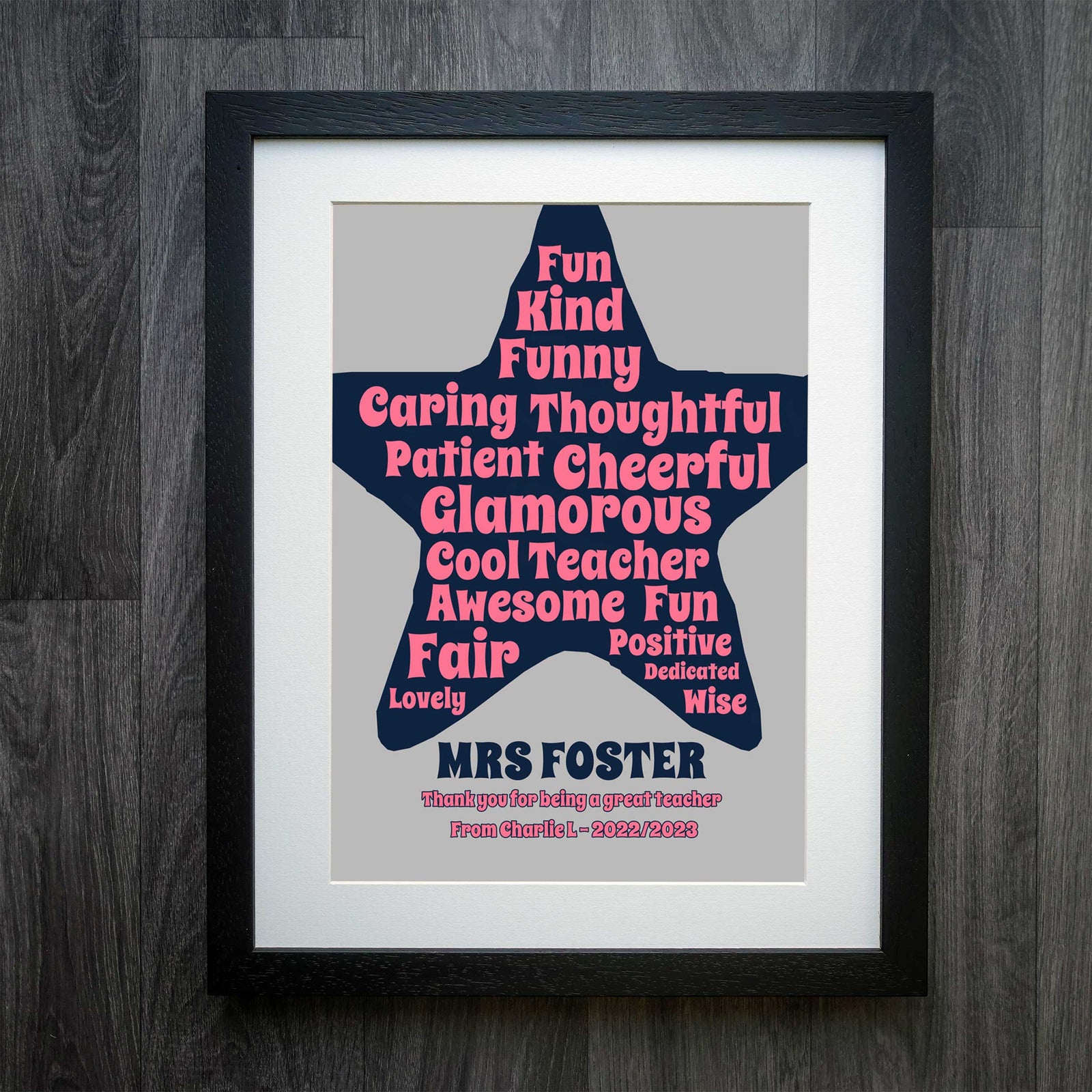 Star Teacher Personalised Print