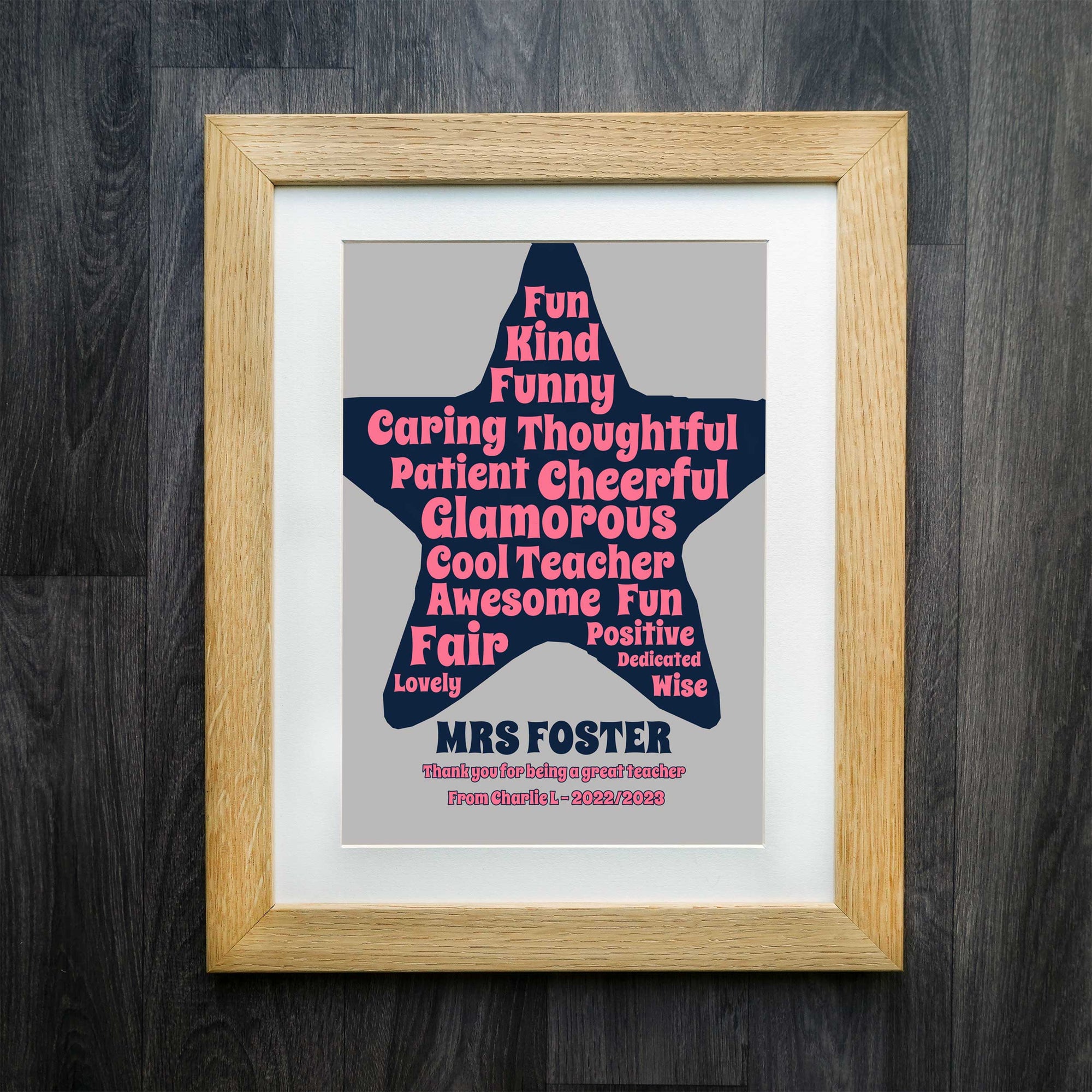 Star Teacher Personalised Print