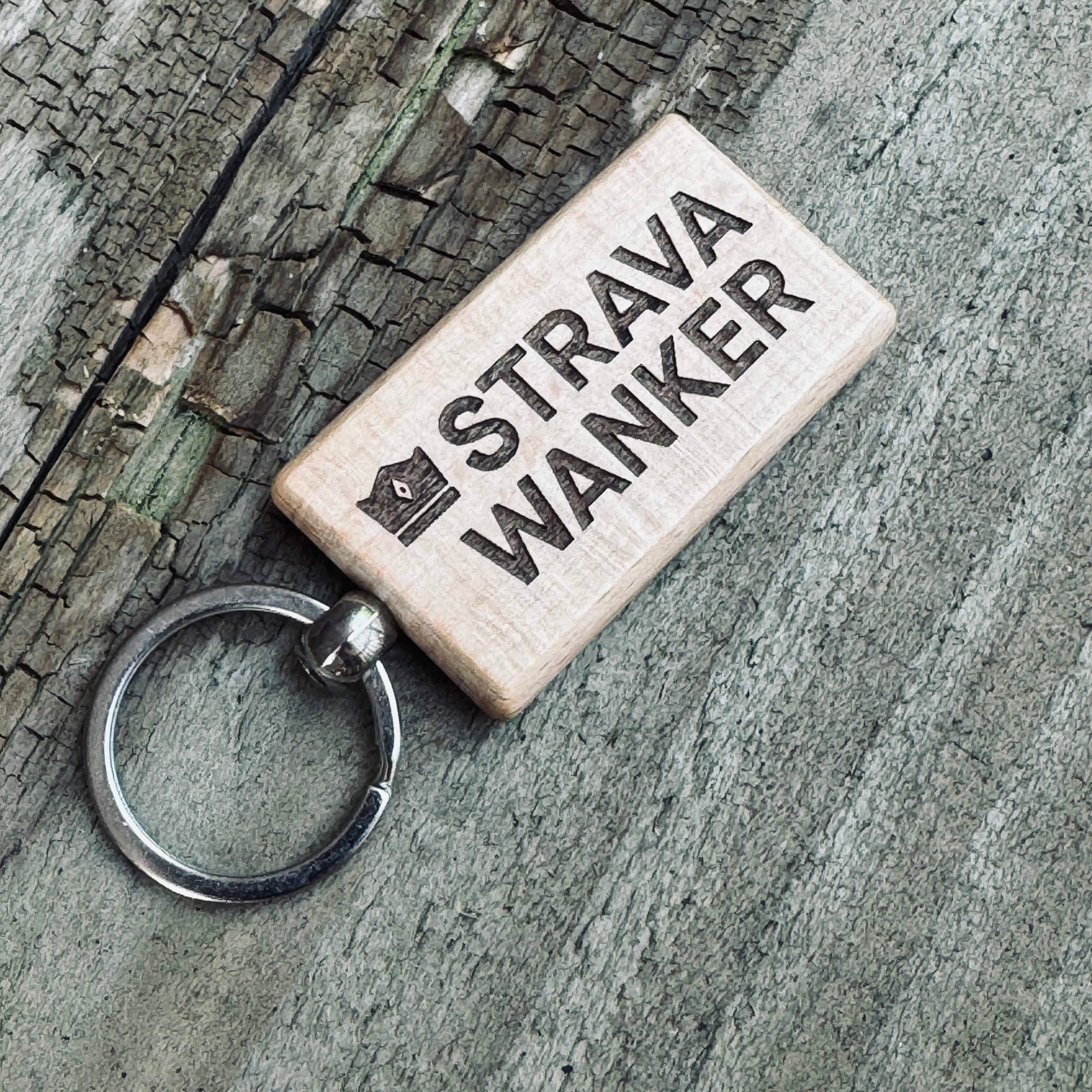 Strava Wanker Cycling/ Running Keyring