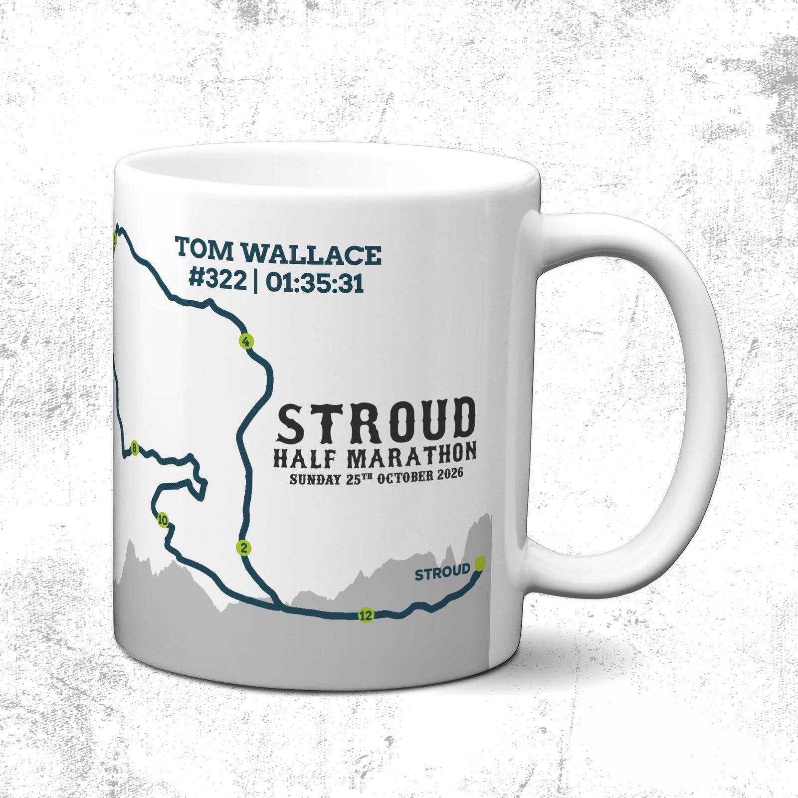 Official Stroud Half Marathon Personalised Route Mug