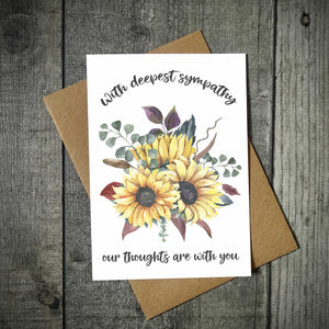 Sunflower Deepest Sympathy Card