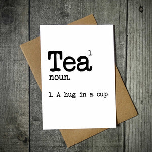 Tea Dictionary Greetings Card