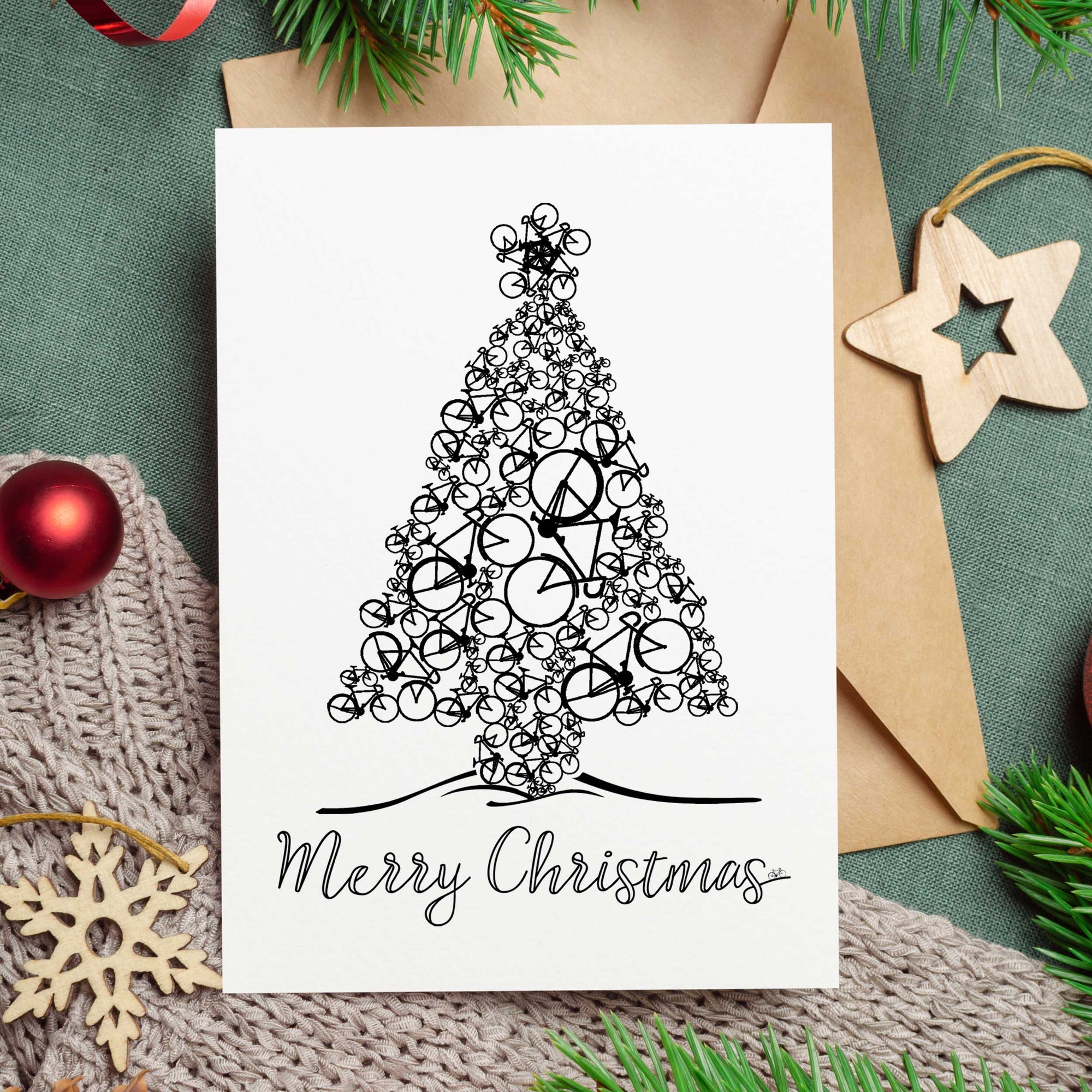 The Bike Tree - Cycling Christmas Card