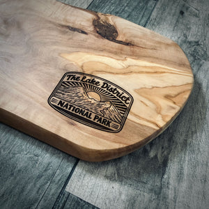 The Lake District National Park Olive Wood Chopping Board & Grazing Platter