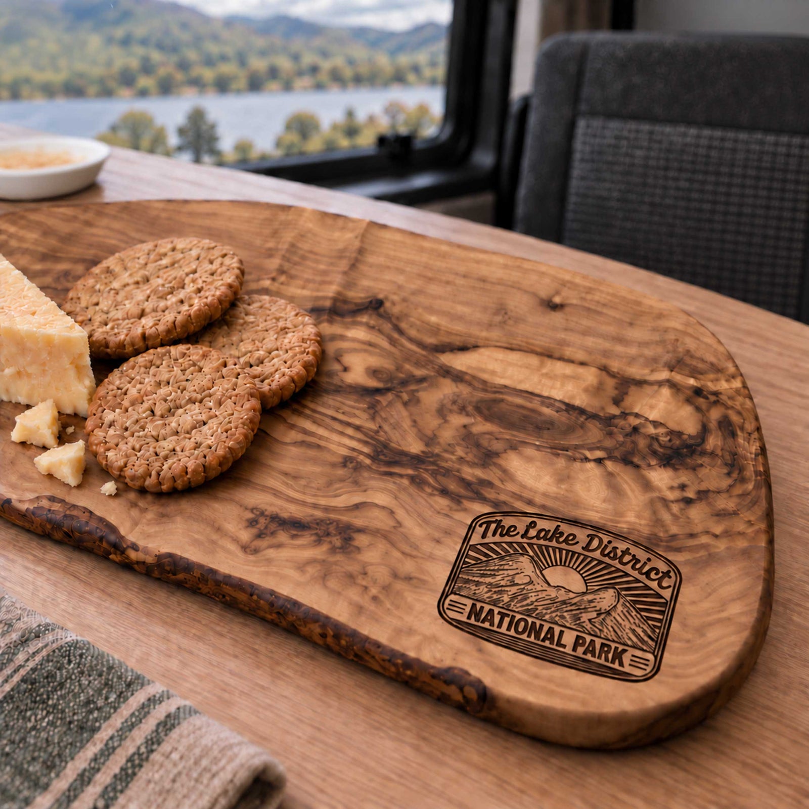 The Lake District National Park Olive Wood Chopping Board & Grazing Platter