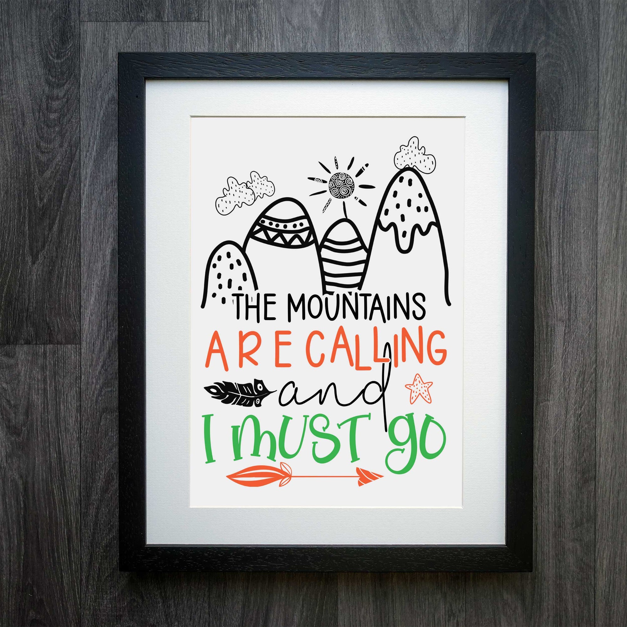 The Mountains Are Calling" Nursery Print: Embrace Adventure in Your Nursery