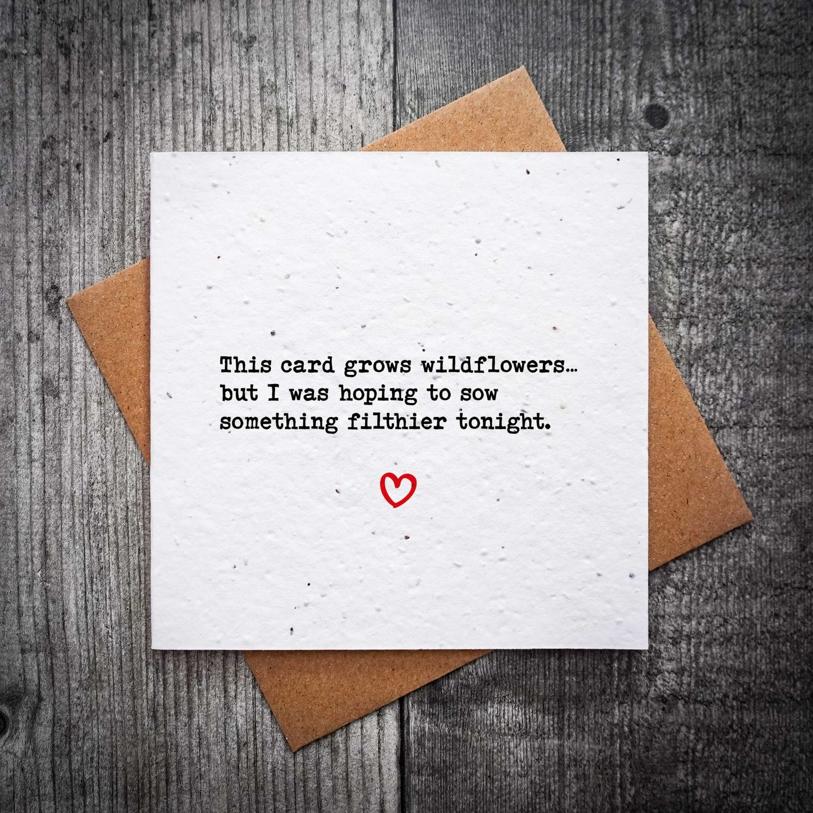 Rude Plantable Valentine’s Card – This Card Grows Wildflowers…