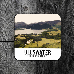 Ullswater The Lake District Coaster: Vintage Style Travel Poster Coaster