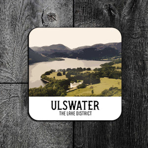 Ulswater The Lake District Coaster: Vintage Style Travel Poster Coaster