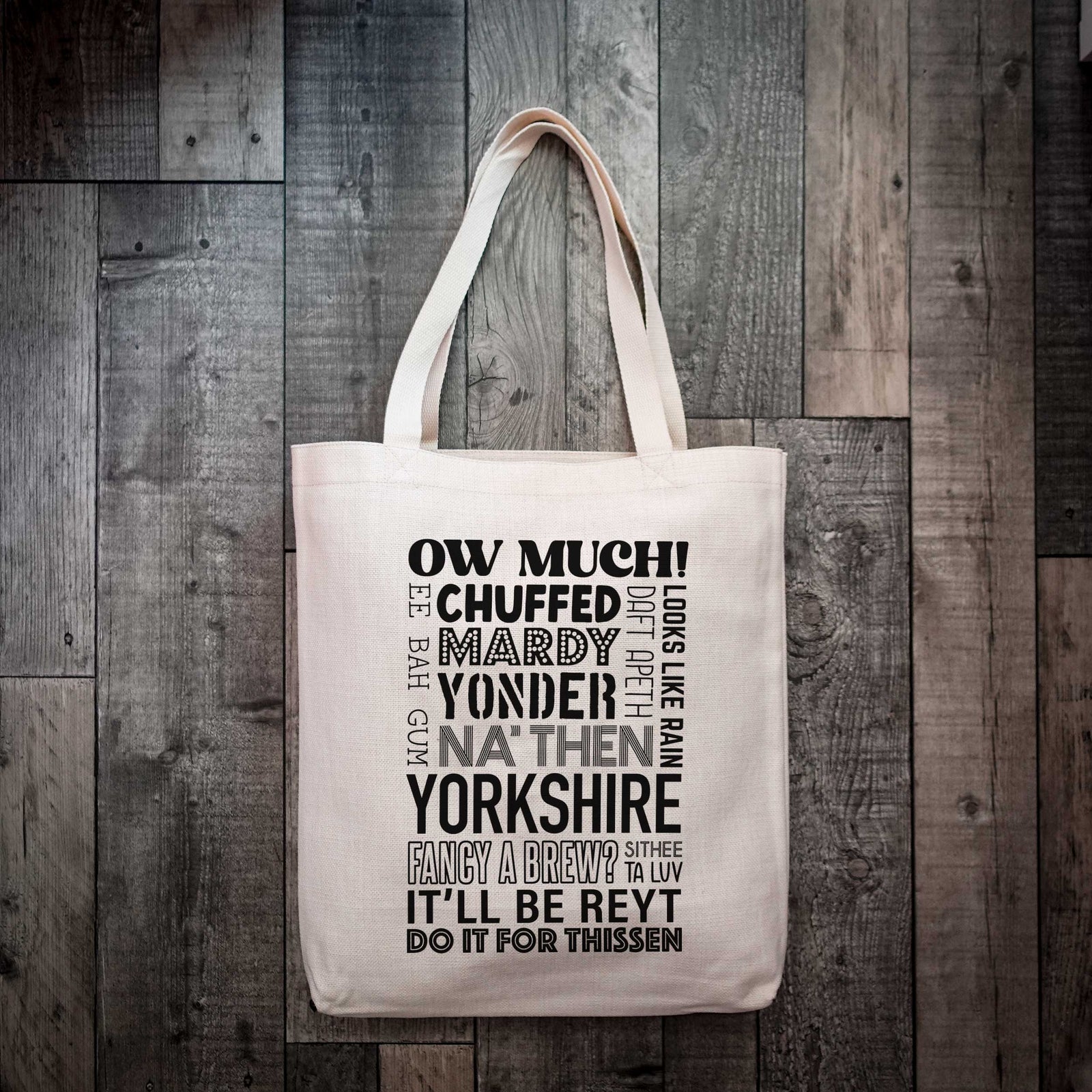 Yorkshire Dialect Tote Bag – Simple Yorkshire Tote Bag