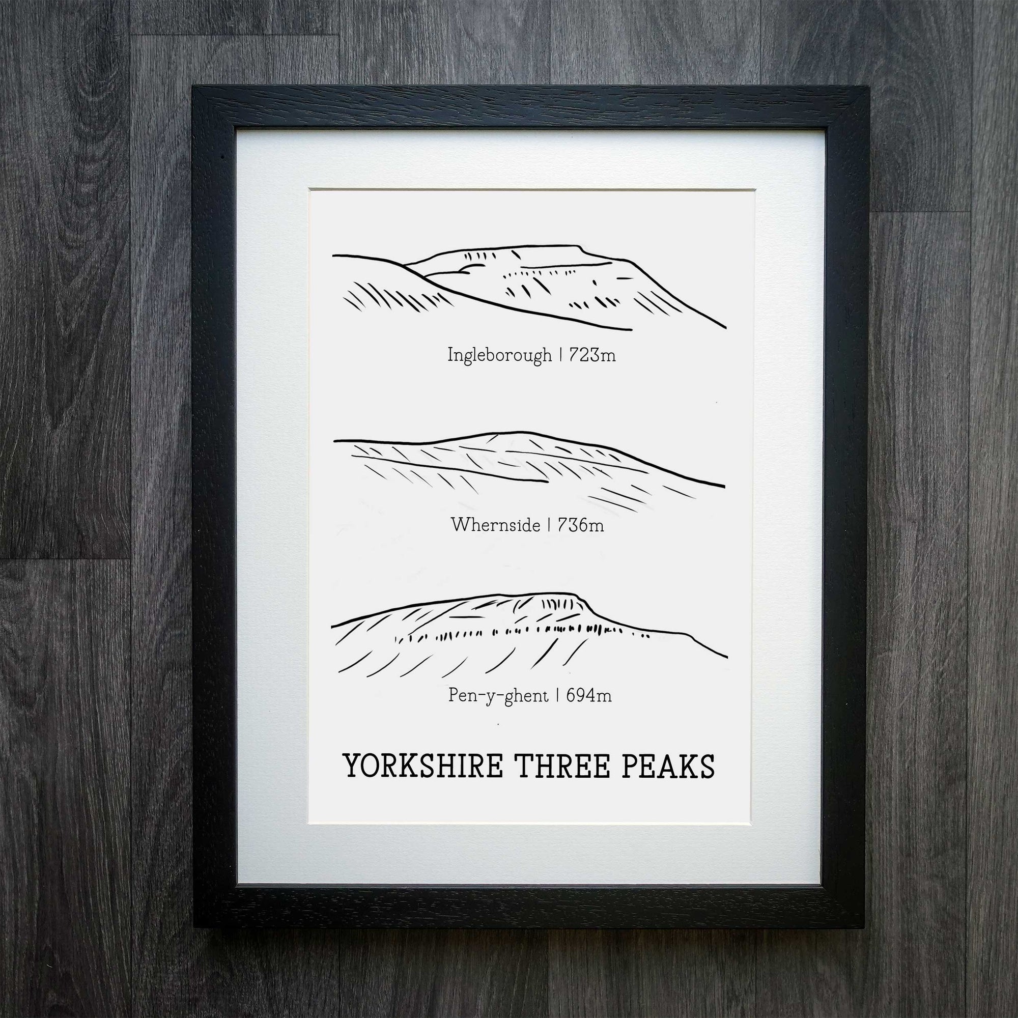 Yorkshire's Finest Peaks: Ingleborough, Whernside, Pen-y-ghent Art Print