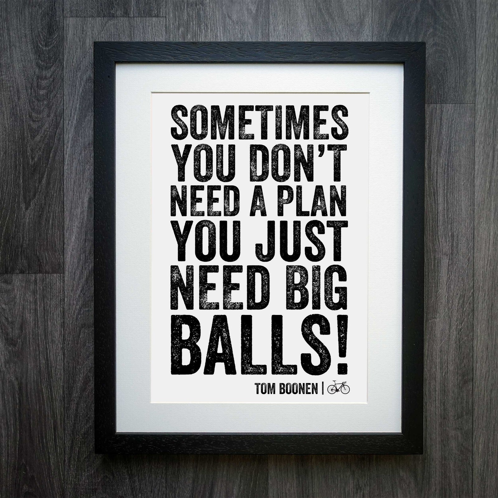 Tom Boonen Cycling Print - Inspiring Wall Art for Road Cycling Enthusiasts