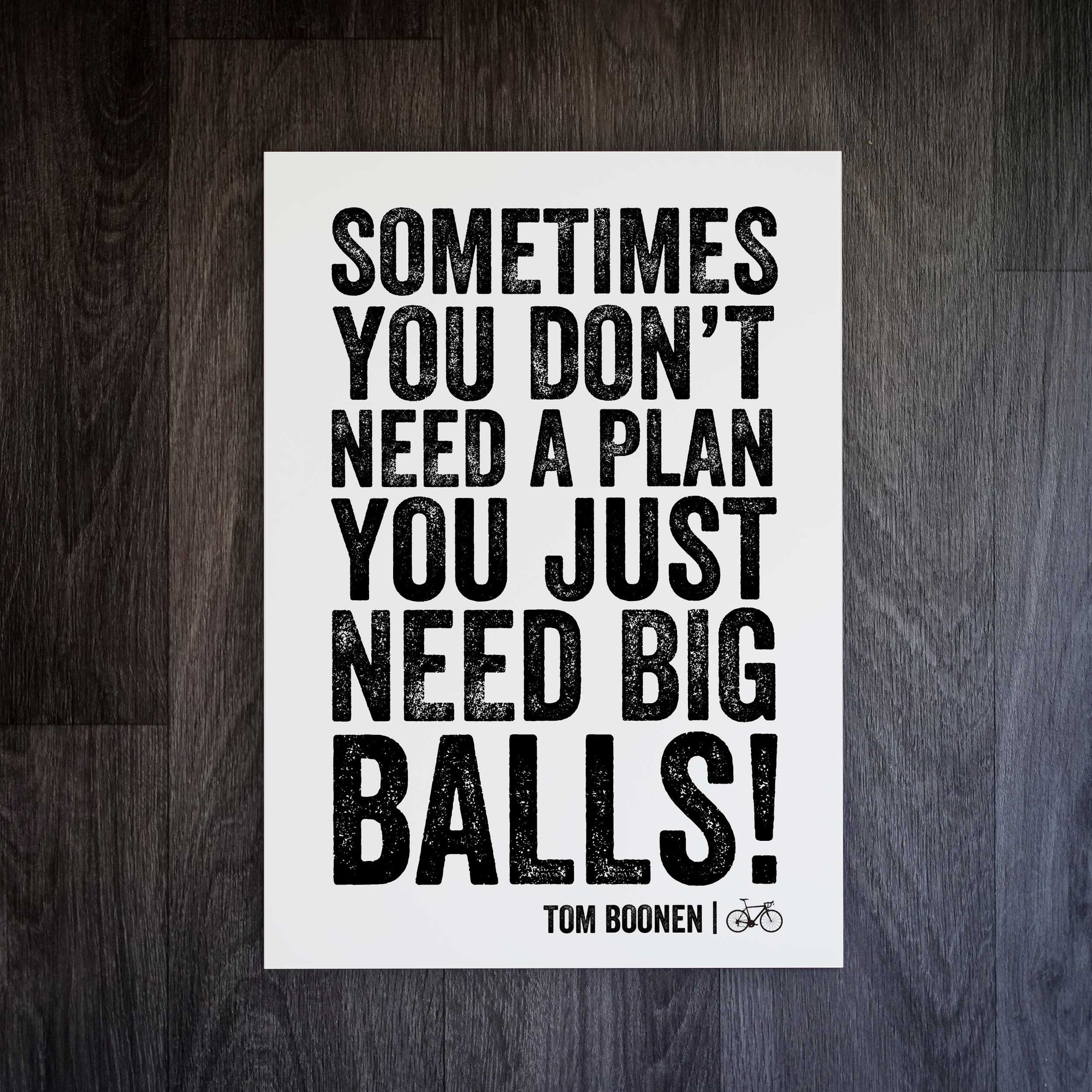 Tom Boonen Cycling Print - Inspiring Wall Art for Road Cycling Enthusiasts