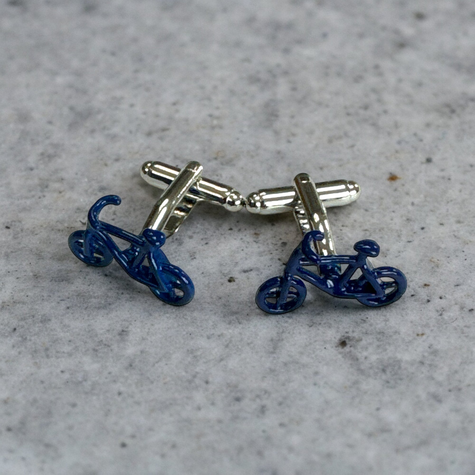 Blue Bike Cufflinks