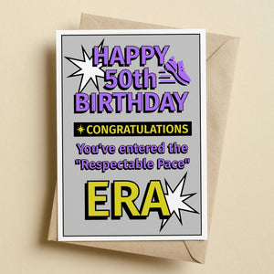Happy 50th Birthday (Respectable Pace Era) Running Card