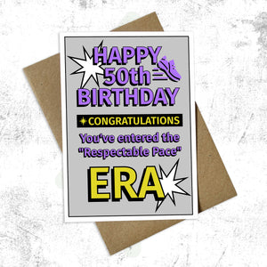 Happy 50th Birthday (Respectable Pace Era) Running Card