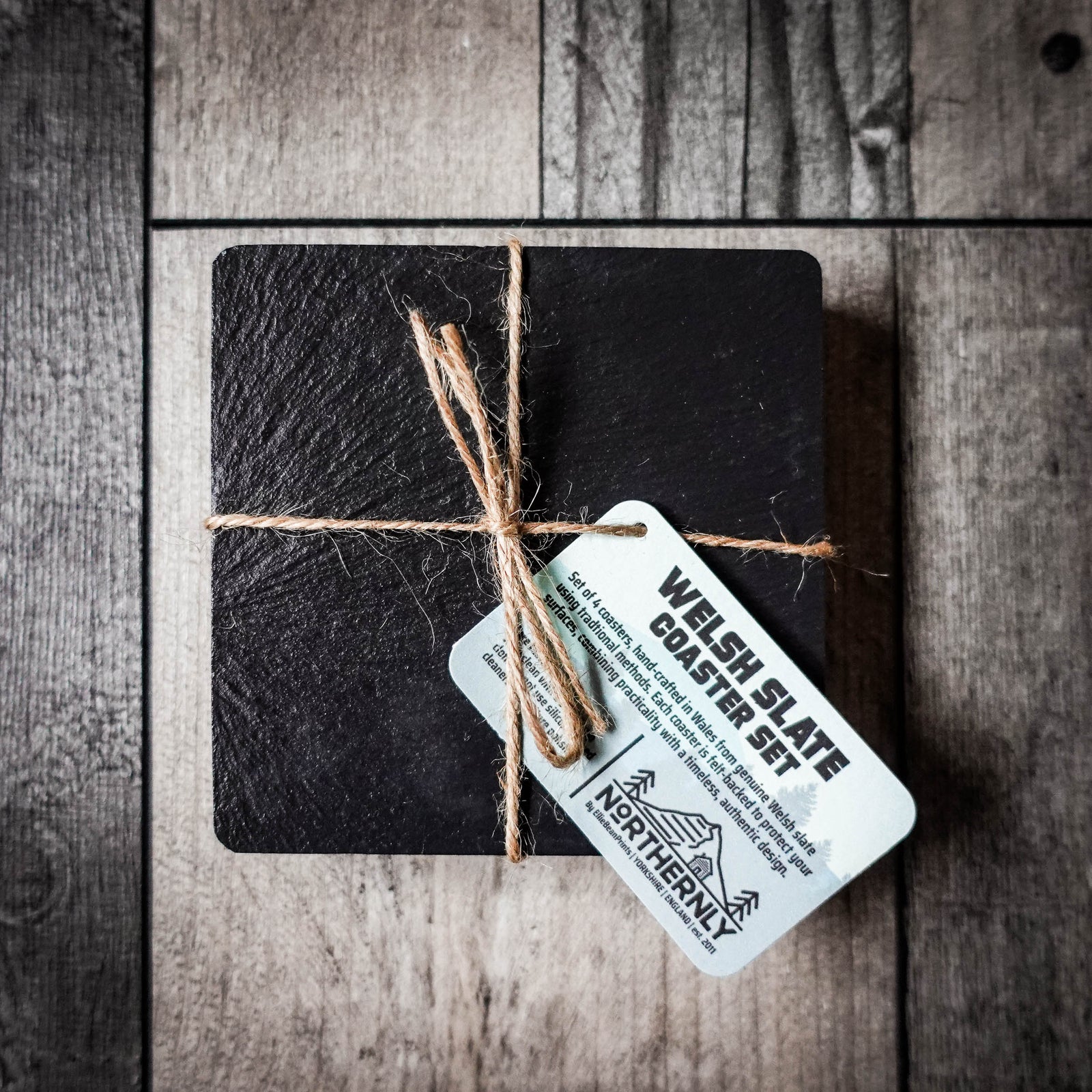 Handmade Genuine Welsh Slate Coasters – Felt-Backed & Crafted in North Wales | Northernly