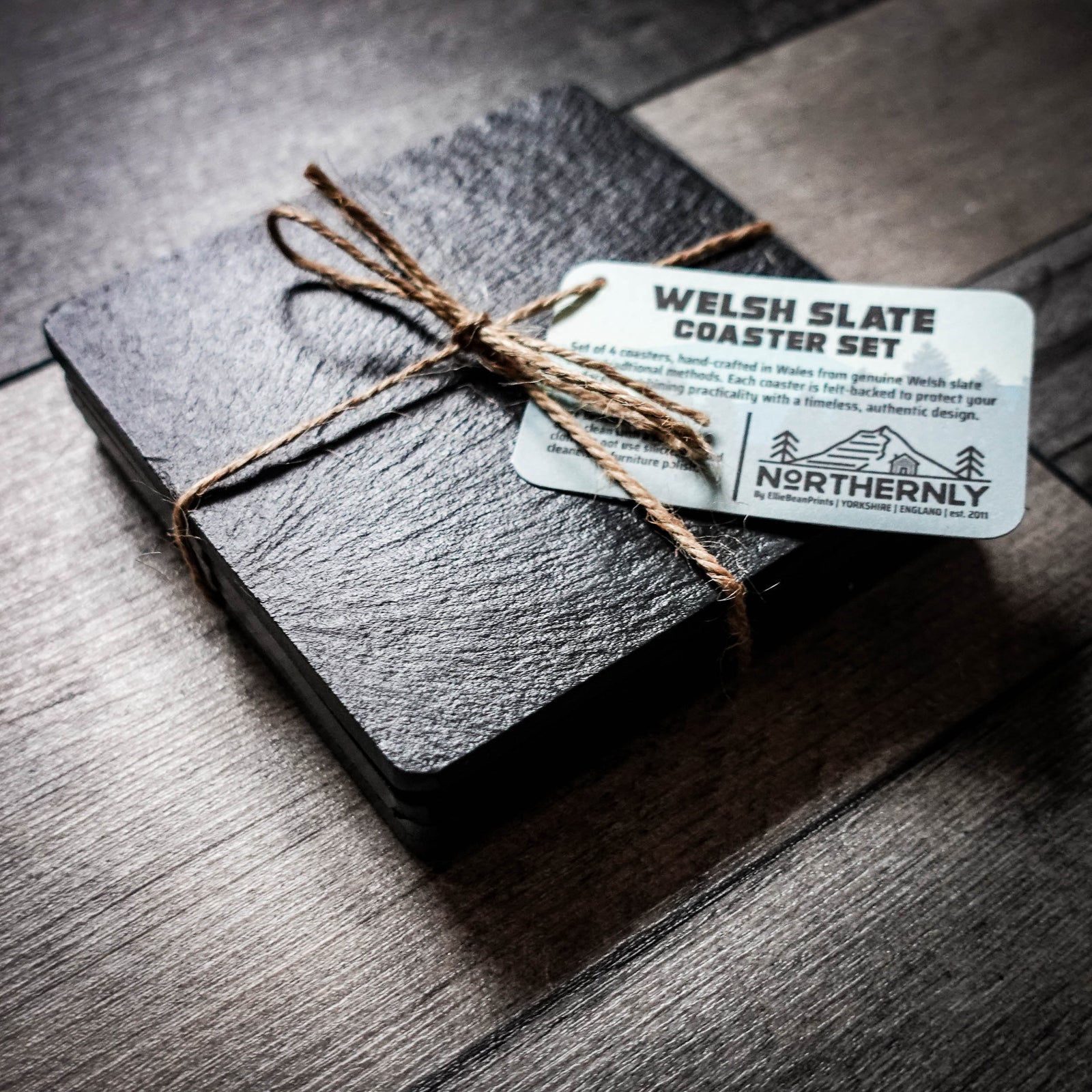 Handmade Genuine Welsh Slate Coasters – Felt-Backed & Crafted in North Wales | Northernly