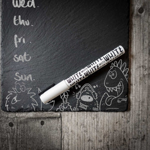 Little Monsters Slate Weekly Menu Chalkboard | Hand Drawn Hanging Meal Planner