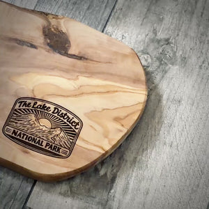The Lake District National Park Olive Wood Chopping Board & Grazing Platter