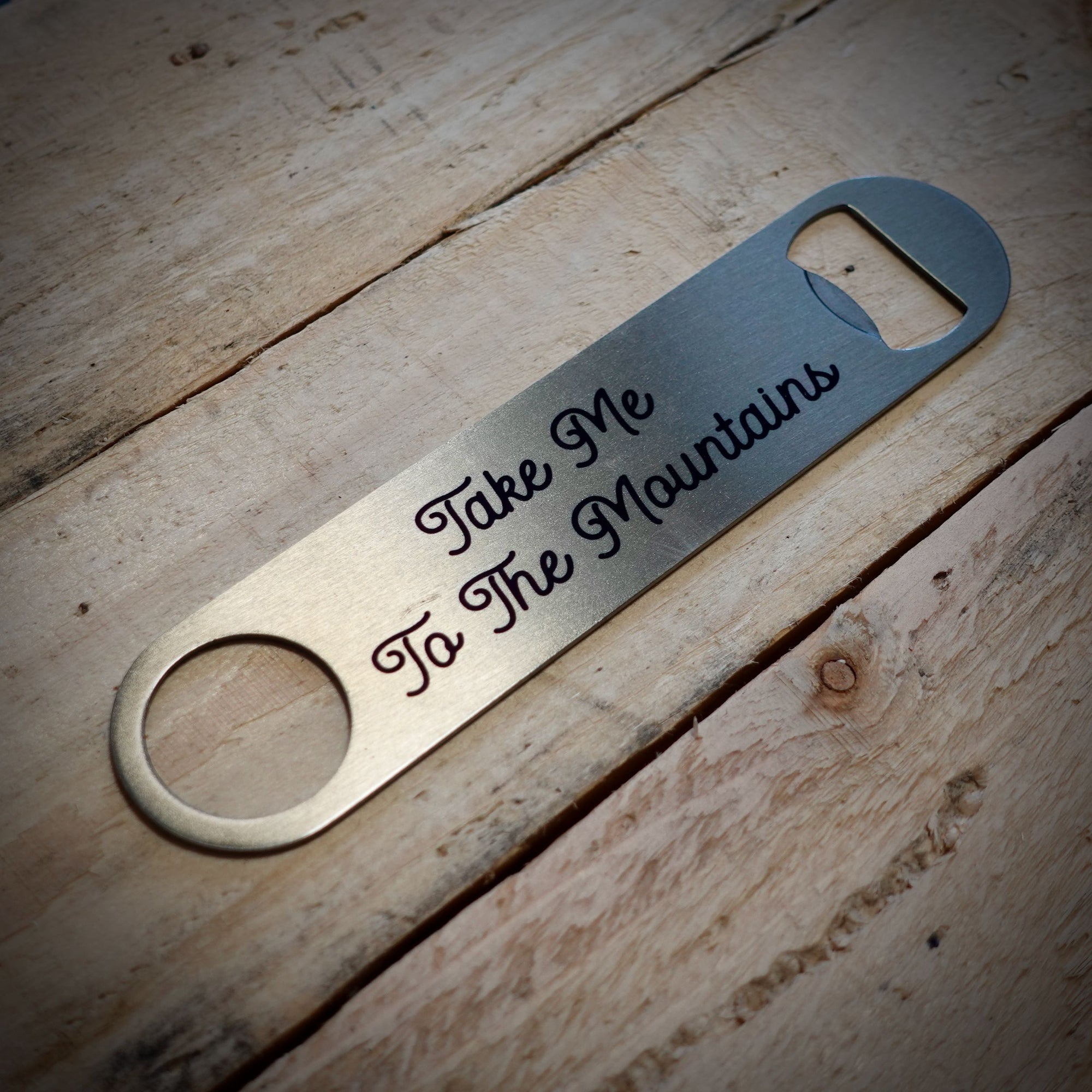 Take Me To The Mountains Stainless Steel Bottle Opener (B-Stock)