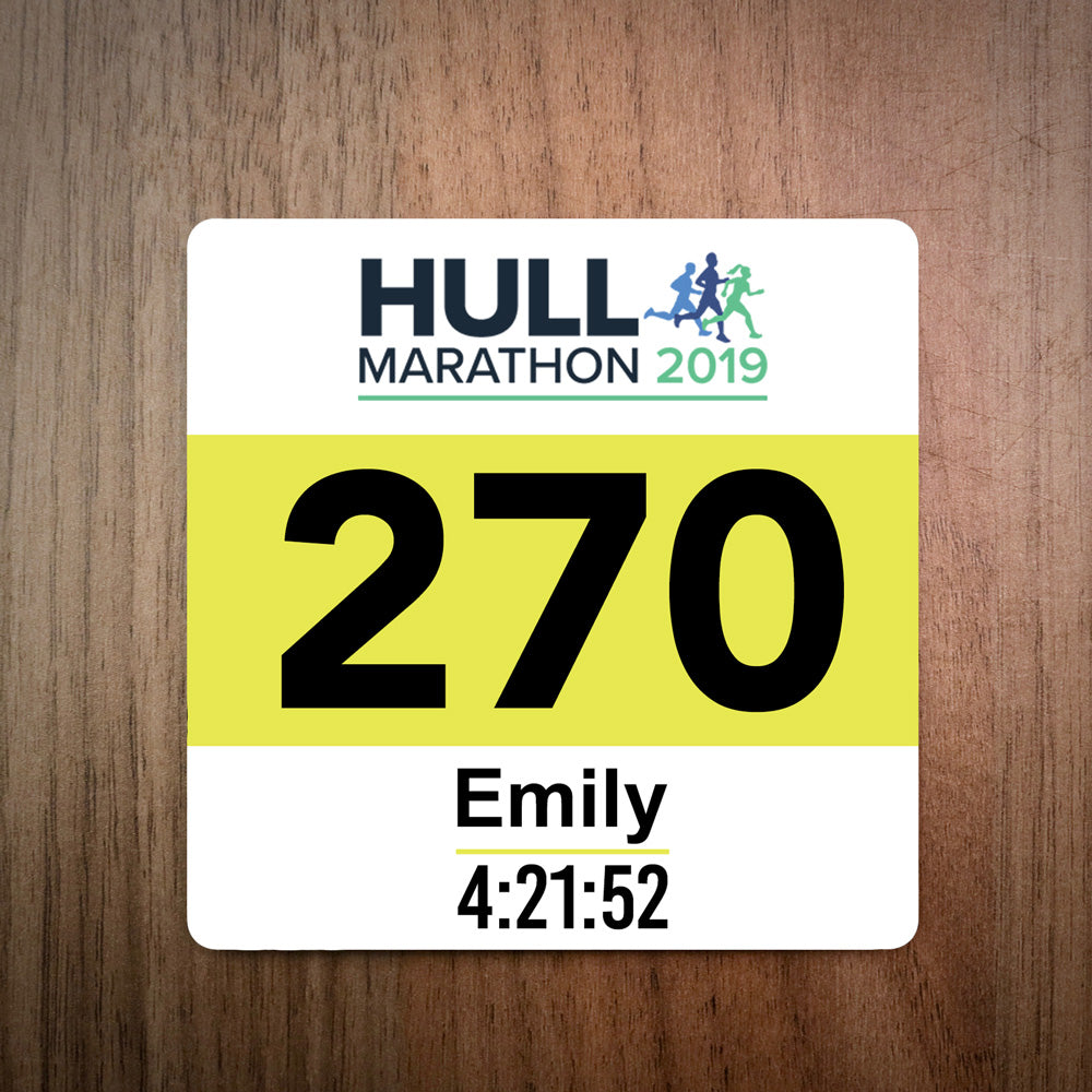 Hull Marathon 2019 Race Bib Coaster