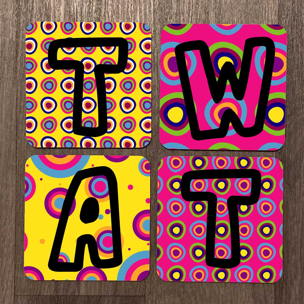 Tw*t Bright Fun Rude Coaster Set