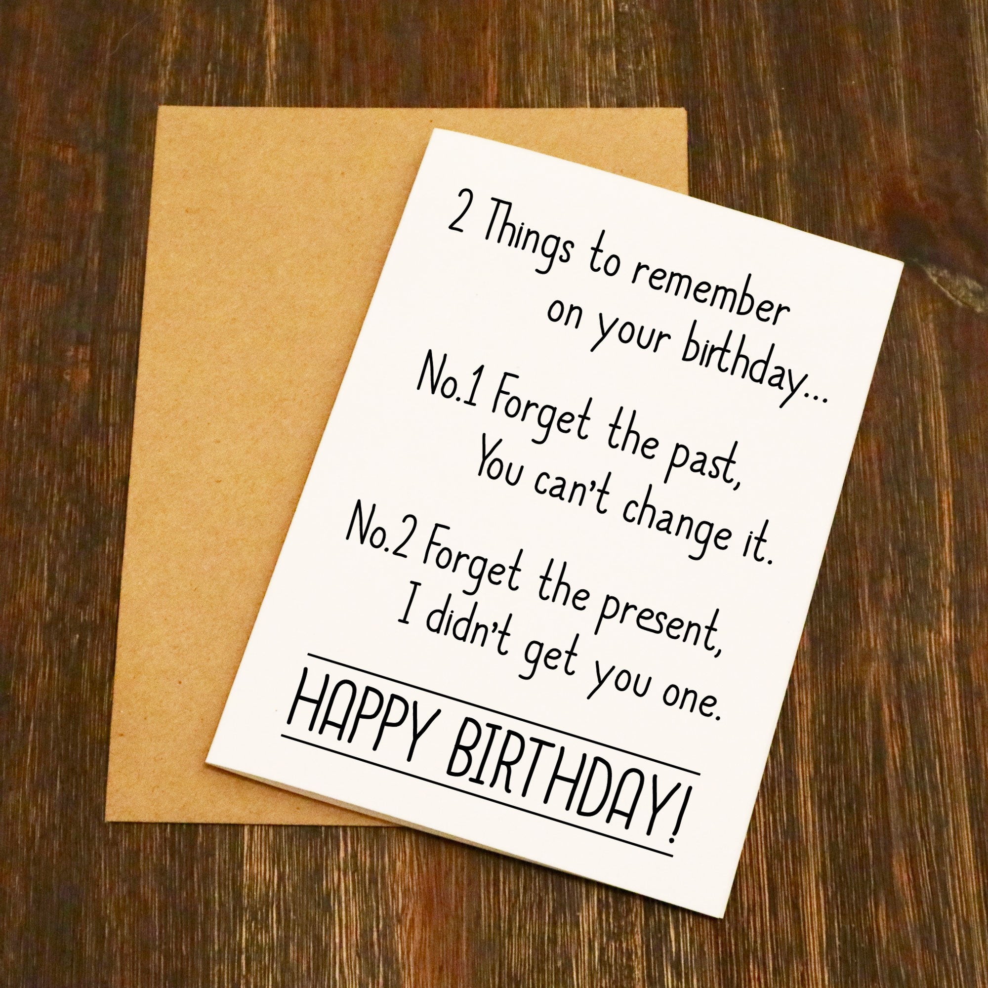 2 Things To Remember Funny Birthday Card
