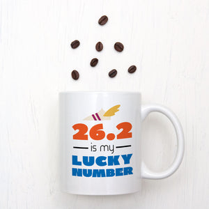 26.2 Is My Lucky Number Marathon Runners Mug
