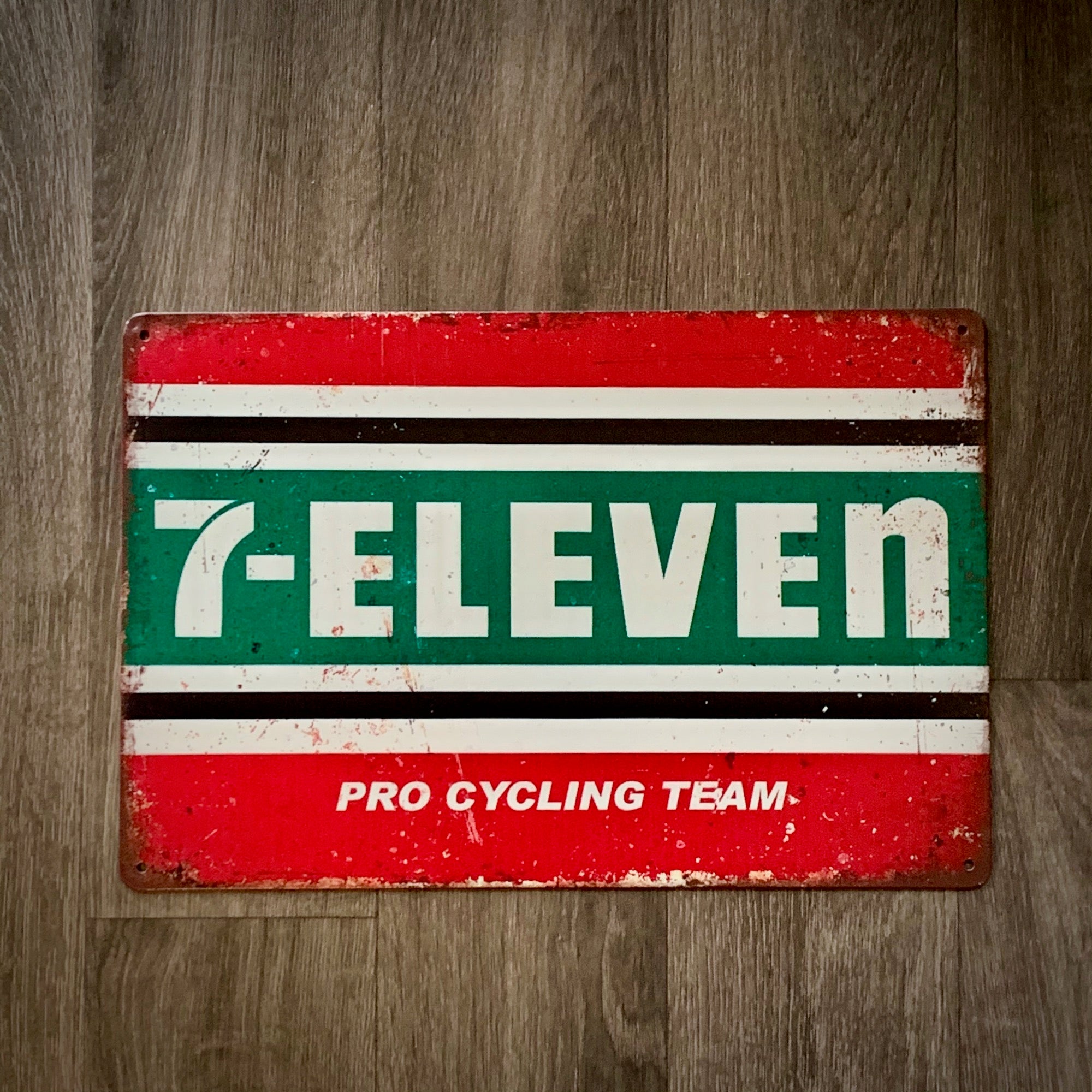 7-Eleven Race Team Classic Tin Retro Cycling Sign